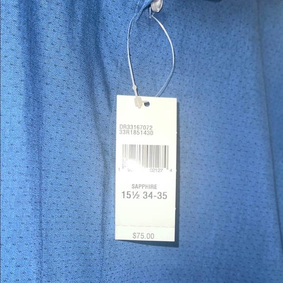 Calvin Klein Blue Casual Button Down Shirt - Picture 7 of 8